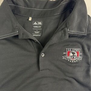 Adidas Golf US Open 2010 Pebble Beach Men's Charcoal Polo with Embroidered Logo